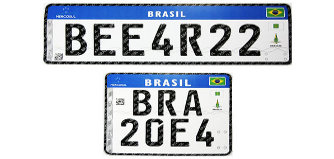 Denatran apresenta novas placas de automóveis no padrão do Mercosul
